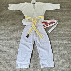 Oriental Gateway Youth Unisex White Martial Arts Uniforms Belt Pants Top Set 5/6